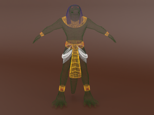 Egyptian god sobek character 3D Model