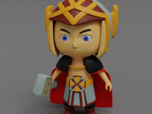 Personagem de super-her&oacute;i fofo - NPC Modelo 3D