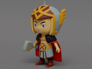 Cute superhero character - npc 3D Model