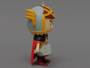Cute superhero character - npc 3D Model