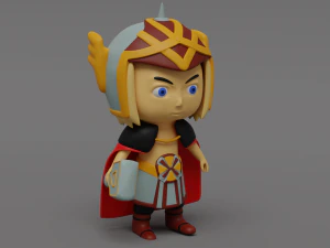Cute superhero character - npc 3D Model