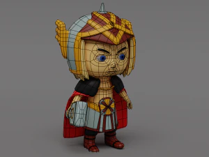 Cute superhero character - npc 3D Model