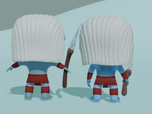 Mini undead character 3D Model