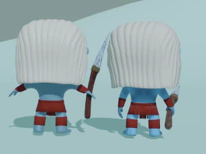 Mini personnage mort-vivant Modèle 3D