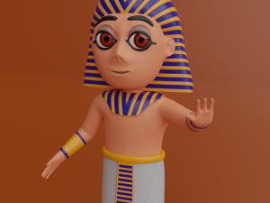 mini cute pharaoh character 3D Model