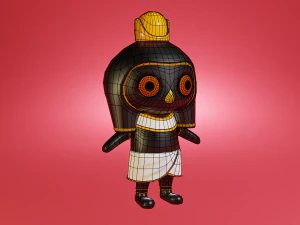 Mini cute horus character 3D Model