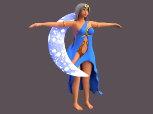Greek goddes selene character 3Dモデル
