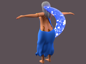Greek goddes selene character 3Dモデル