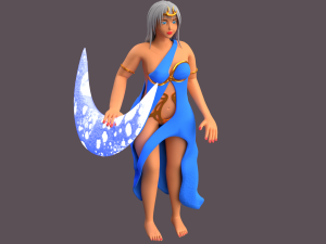 Greek goddes selene character 3Dモデル