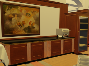 Modular Buffet Resturant in a Hotel Interior Exterior Low-poly 3Dモデル