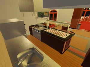 Modular Buffet Resturant in a Hotel Interior Exterior Low-poly 3Dモデル