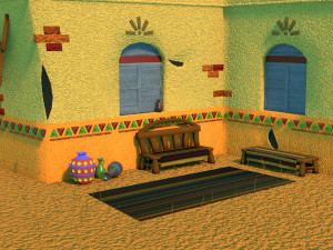 Egyptian House - Exterior Lowpoly 3D-Modell