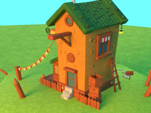 Stylized Bakery Game Asset Prop Low-poly Modelo 3D