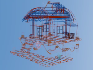 Toon Fishermans House Game Asset 3D Model