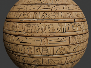 I Egyptian Hieroglyph Seamless PBR Texture CG Текстури