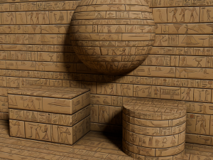 II Egyptian Hieroglyph Seamless PBR Texture CG टेक्स्चर्स