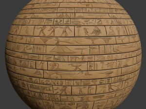 II Egyptian Hieroglyph Seamless PBR Texture CG Textures