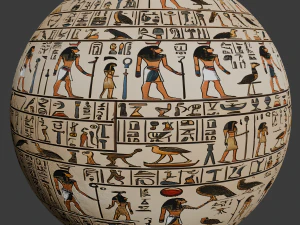 VI Egyptian Hieroglyph Seamless PBR Texture CG Textures
