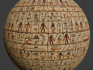 VII Egyptian hieroglyph Seamless PBR Texture CG Textures