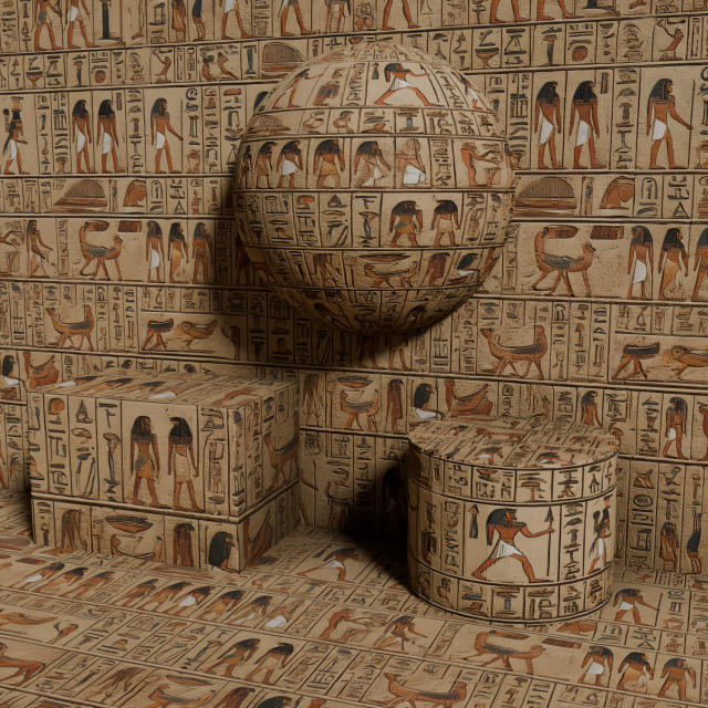 IIX Egyptian hieroglyph Seamless PBR Texture CG Dokuları .c4d .max .obj .3ds .fbx .stl .blend 