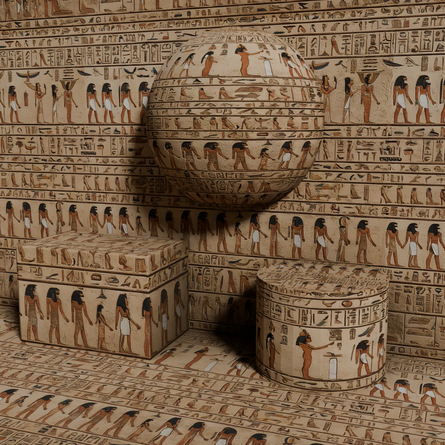 IX Egyptian hieroglyph Seamless PBR Texture CG Textures .c4d .max .obj .3ds .fbx .stl .blend 