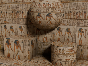 X Egyptian Hieroglyph Seamless PBR Texture CG टेक्स्चर्स