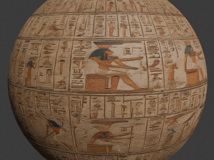 XII Egyptian Hieroglyph Seamless PBR Texture CG Textures