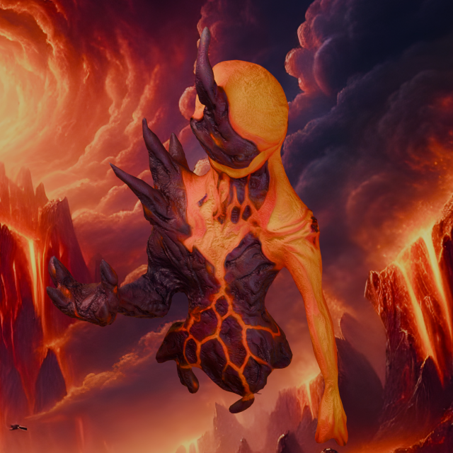 Infernal Guardian The Magma Behemoth 3D Model .c4d .max .obj .3ds .fbx .stl .blend 