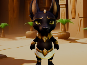 The Playful Guardian Anubis 3D print model 3D Baskı Modeli