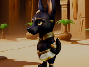 The Playful Guardian Anubis 3D print model 3D Baskı Modeli