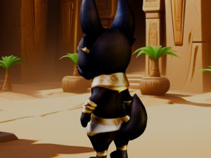 The Playful Guardian Anubis 3D print model 3D Baskı Modeli