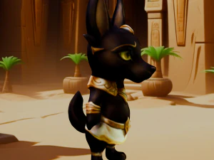 The Playful Guardian Anubis 3D print model 3D Print Model