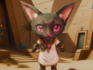 Kitty Queen Bastet the Adorable Egyptian Deity 3D Print Model