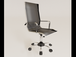 black modern chair 3D मॉडल
