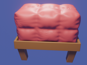 soft pouf Modèle 3D
