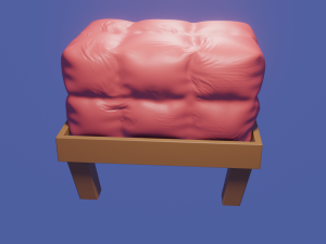 soft pouf Modèle 3D