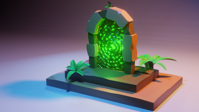 mystic game portal 3D मॉडल .c4d .max .obj .3ds .fbx .stl .blend 
