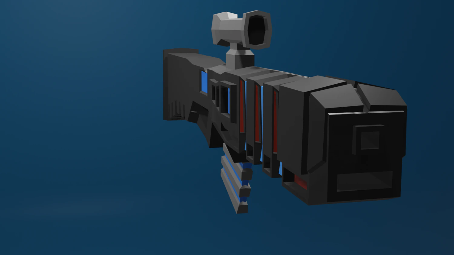 sci-fi rifle 3D Model .c4d .max .obj .3ds .fbx .stl .blend 