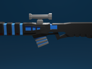 sci-fi rifle 3D 모델
