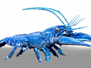 blue crawfish Modèle 3D
