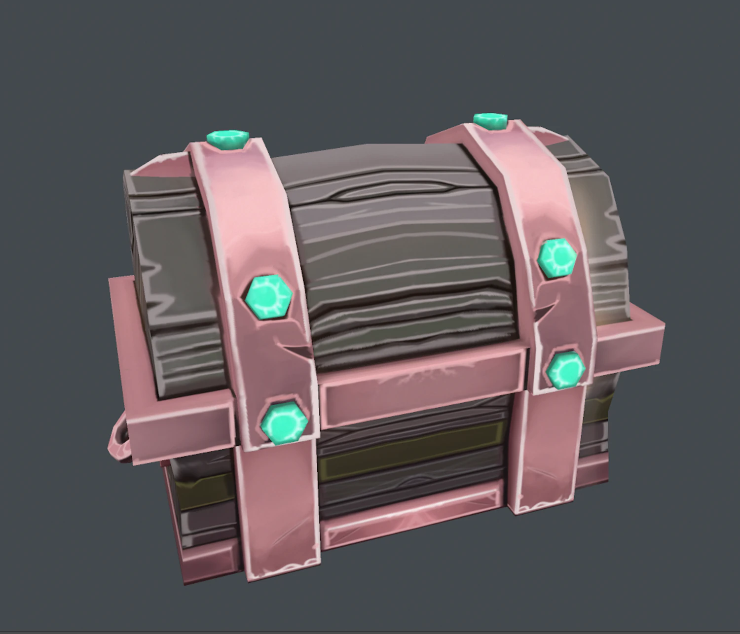 basic hand-painted chest 3D Model .c4d .max .obj .3ds .fbx .stl .blend 