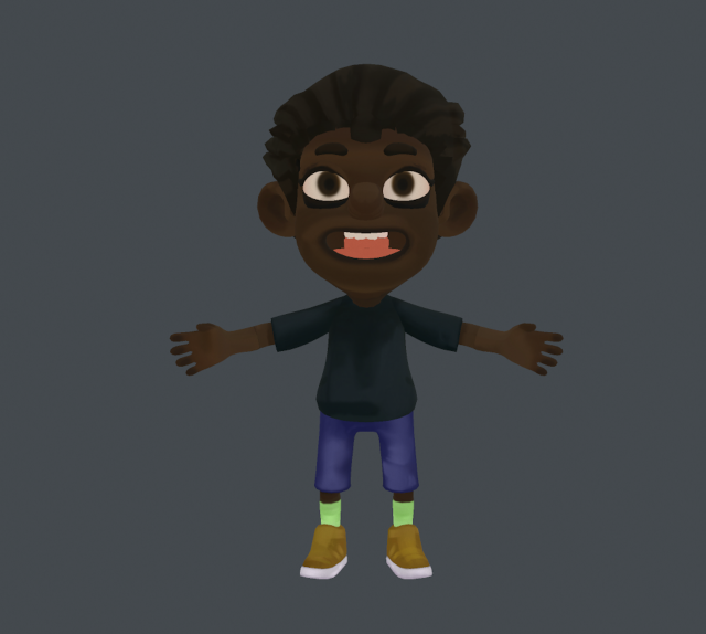 boy hand-painted 3d character 3D Model .c4d .max .obj .3ds .fbx .stl .blend