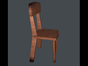 wooden chair asset 3D Модель