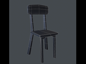 wooden chair asset Model 3D
