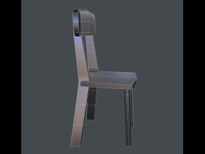 wooden chair asset Model 3D