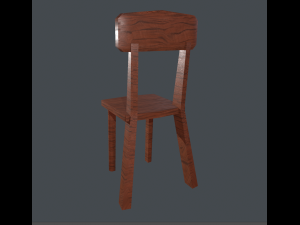 wooden chair asset Model 3D