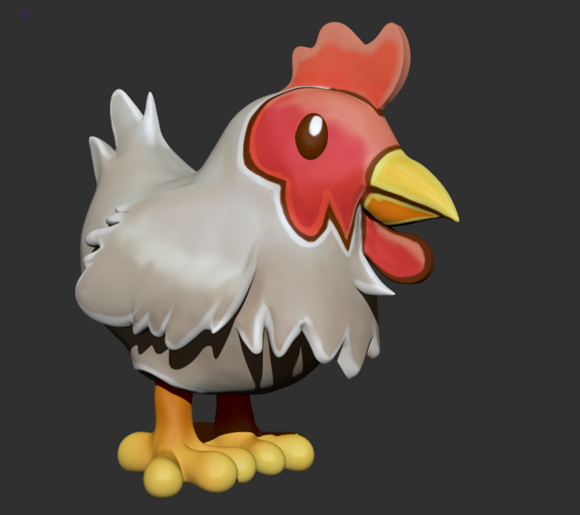 chicken zbrush sculpt Model 3D .c4d .max .obj .3ds .fbx .stl .blend 