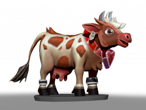 cow zbrush sculpt skin designs 3D Model