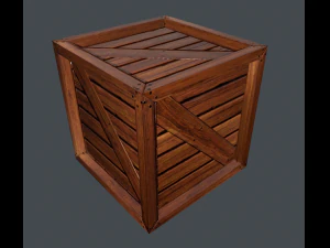 PBR низкополигональный ящик 3D Модель