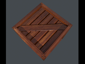 pbr low poly crate Model 3D
